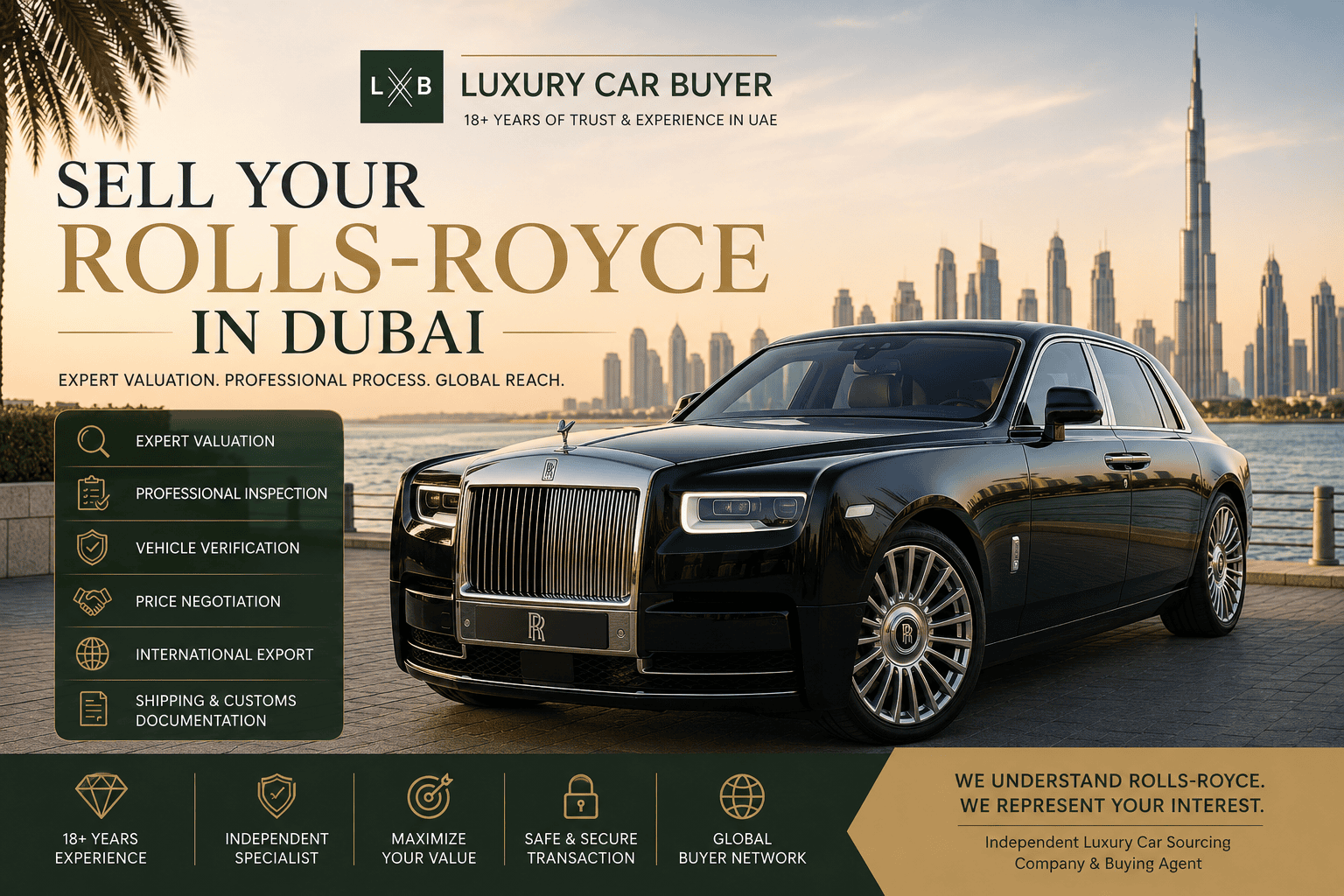 Sell Your Rolls-Royce in Dubai: Expert Valuation & Sale